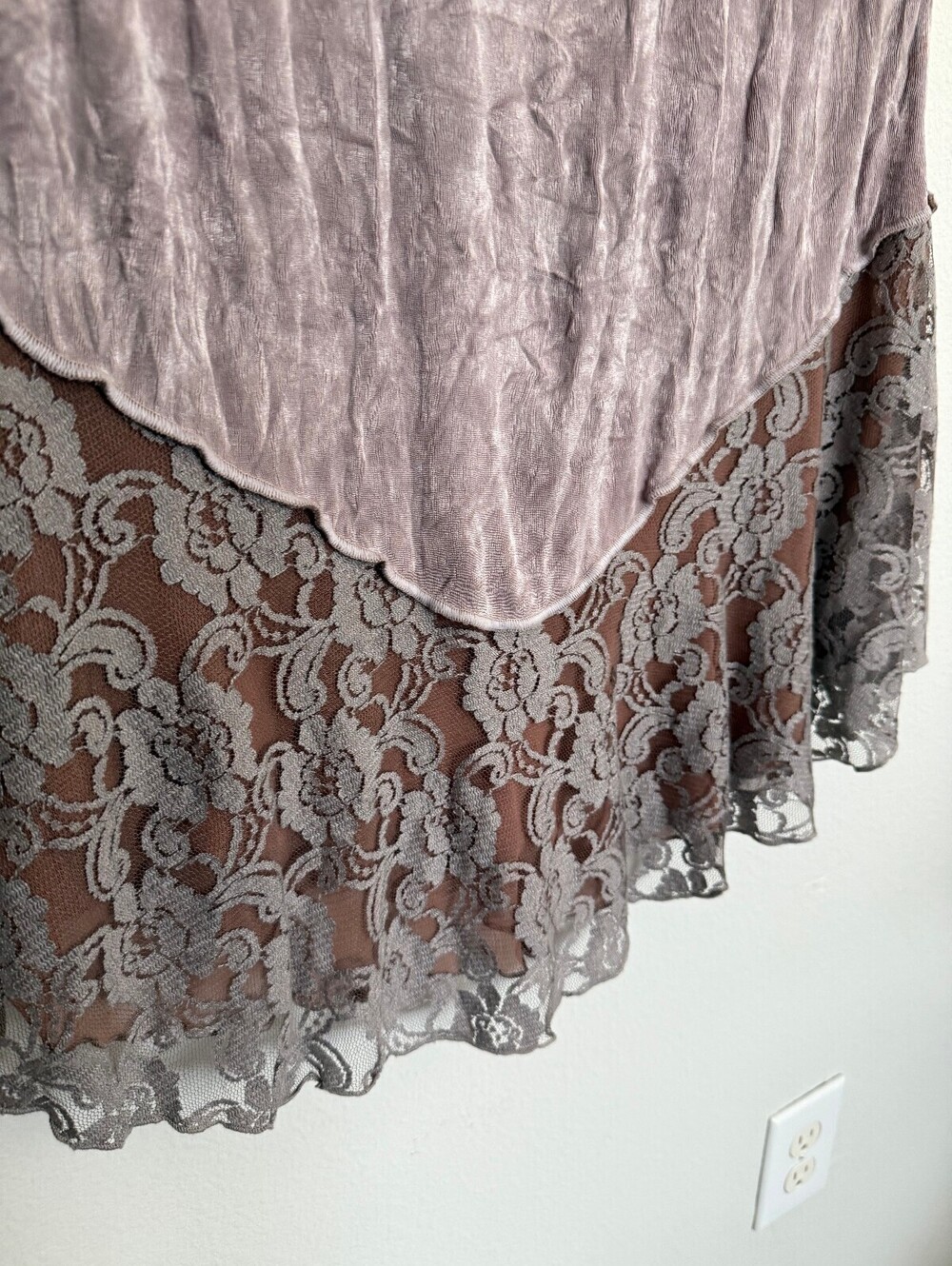 Macetate Vintage WhimsyGoth Lace Long Skirt Made in USA - Picture 6 of 6